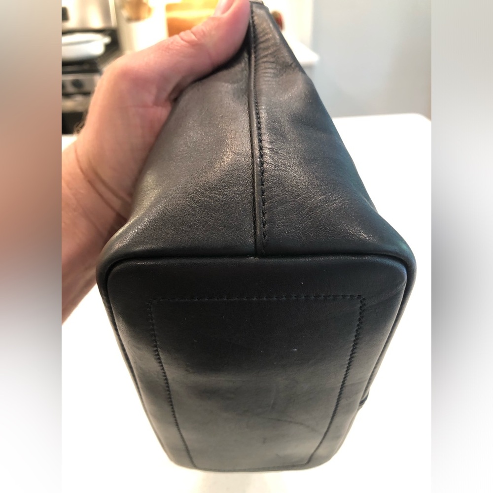 VINTAGE Coach Legacy Black Leather Demi Hobo Bag #9596 with Chrome Hardware - Picture 6 of 12